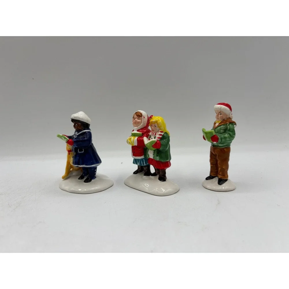 Department 56 1990 Original Snow Village Here We Come A'Caroling Set of 3 5161-6